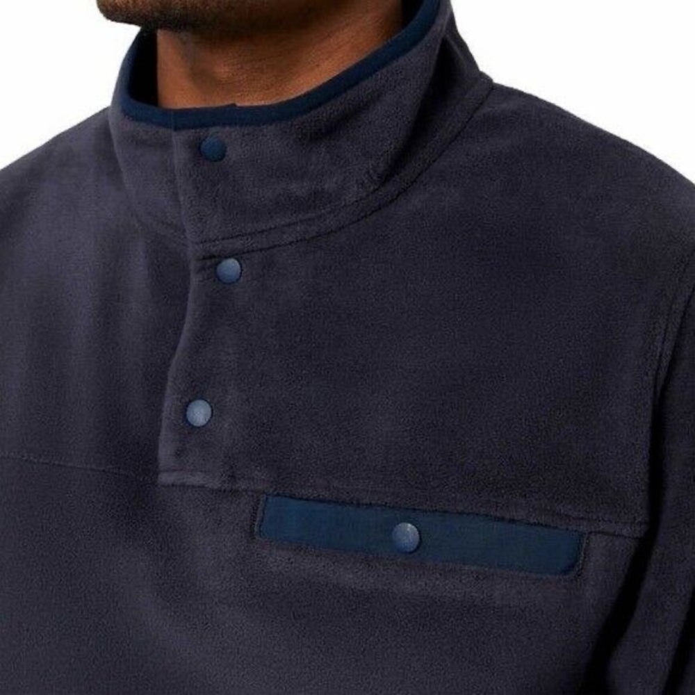 32 Degrees Men’s Quarter Snap Fleece Pullover, size XL, Blue, NWT
